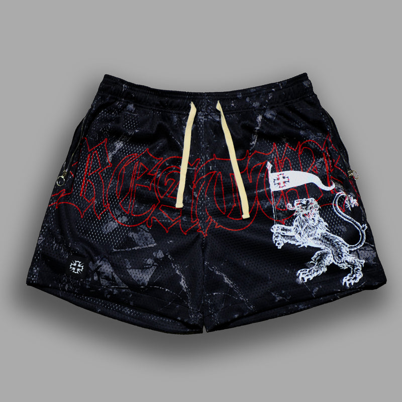 MIDNIGHT-CAMO MESH SHORTS